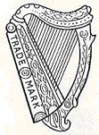 Guinness harp as it appeared in 1862
