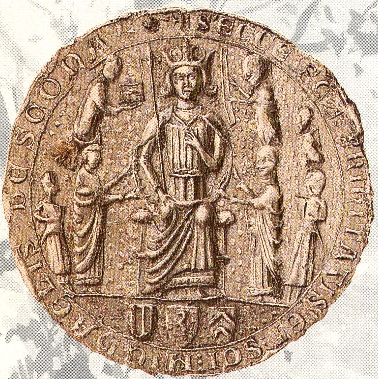 The seal of Scone depicting the inauguration of Alexander III in 1249