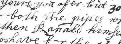 image showing Ranald's name