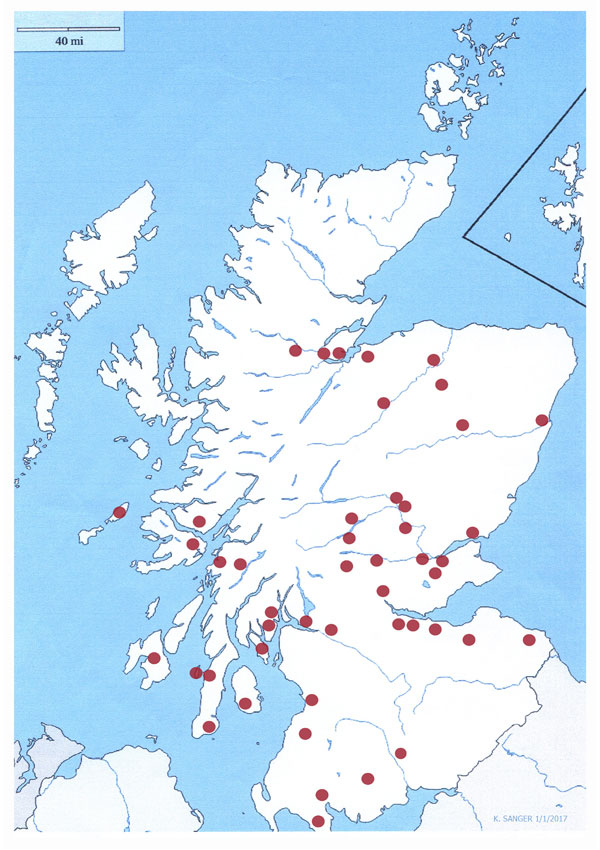 The Map of the Clarsach in Scotland